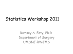 Dr. Ramsey Foty`s Statistics Workshop