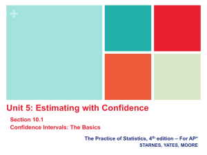 + Section 10.1 Confidence Intervals