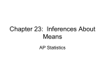 AP Statistics Chapter 23