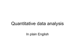 Quantitative Data Analysis - PsychologyResources-Y13