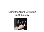 Using Standard Deviation in AP Biology