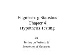 Engineering Statistics Chapter 4 Hypothesis Testing