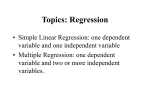 Regression: Topics - Stanford University