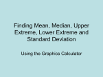 Finding Mean, Median, Mode and Standard Deviation using the