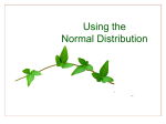 Using the Normal Distribution