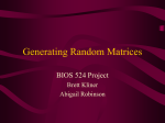 Generating Random Matrices