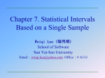 7.1 Basic Properties of Confidence Intervals - Sun Yat