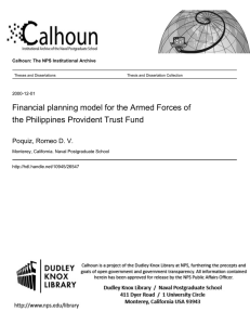 Financial planning model for the Armed Forces of