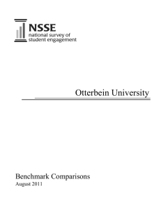 Otterbein University Benchmark Comparisons August 2011