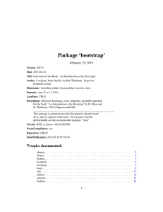 Package ‘bootstrap’ February 19, 2015
