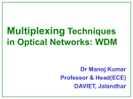 Multiplexing Techniques in Optical Networks: WDM
