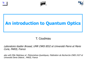 An introduction to Quantum Optics