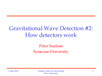 Gravitational Wave Detection #2: Overview of detectors