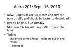 Astro 201: Sept. 14, 2010