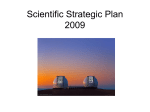 Scientific Strategic Plan 2009