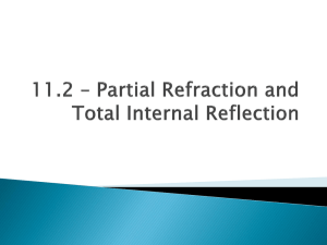 11.2 - Partial Refraction and Total Internal Reflection