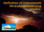 Recommended specification of a Cloud Observing Station