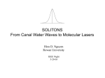 Solitons: From Canal Water Waves to Molecular