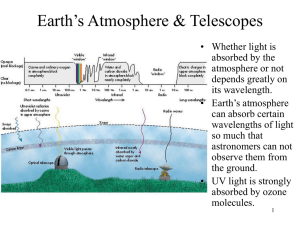 Earth`s Atmosphere & Telescopes