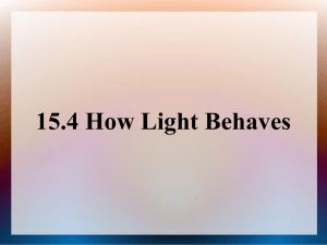 15.4 How Light Behaves