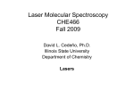 Laser Molecular Spectroscopy CHE466 Fall 2007