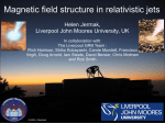 "Magnetic Field Structure in Relativistic Jets", H. Jermak