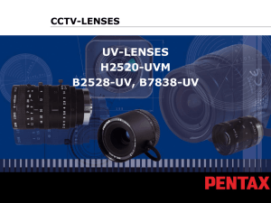 UV Lenses - Machine Vision Systems