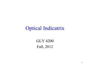 Optical Indicatrix - FAU-Department of Geosciences