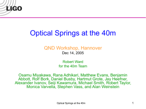 Optical Springs at the 40m