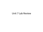 Unit 7 Lab Review - Harrison High School