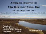 auger_talk_web - The Cosmic Ray Observatory Project