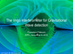 The Virgo interferometer for Gravitational Wave detection