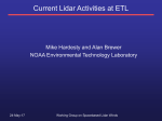 Current Lidar Activities at ETL