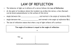 law of reflection - Science with Ms. Tantri