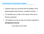 Contemporary Quantum Optics