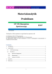 Materialanalytik Praktikum UV-VIS Absorption B507
