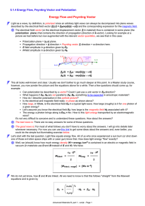 Energy Flow and Poynting Vector