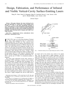 Design, Fabrication, and Performance of Infrared and Visible Vertical-Cavity Surface-Emitting Lasers