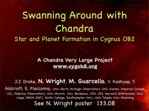 Swanning Around with Chandra Star and Planet Formation in Cygnus OB2 N. Wright