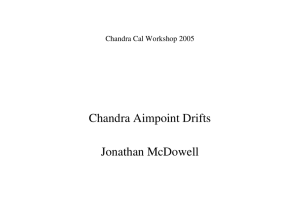 Chandra Aimpoint Drifts Jonathan McDowell Chandra Cal Workshop 2005