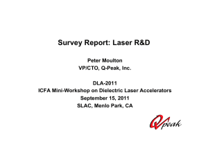 Survey Report: Laser R&amp;D