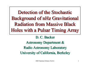 Detection of the Stochastic Background of nHz Gravitational Radiation from Massive Black