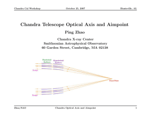 Chandra Telescope Optical Axis and Aimpoint Ping Zhao Chandra X-ray Center