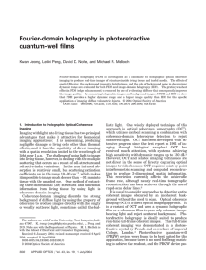 Fourier-domain holography in photorefractive quantum-well films