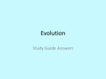 Evolution Study Guide Answers
