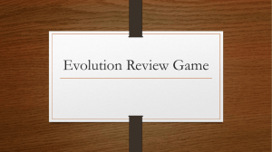 Evolution Review Game