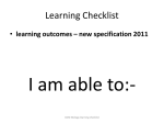 Learning Checklist