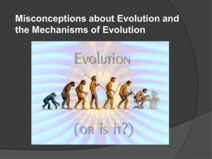 Misconceptions about Evolution