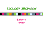 Evolution Jeopardy