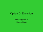 Option D: Evolution - Somers Public Schools